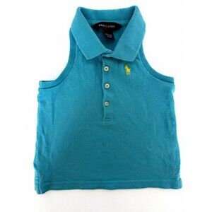 Ralph Lauren Toddler Polo Tank Top Blue Sleeveless 2T